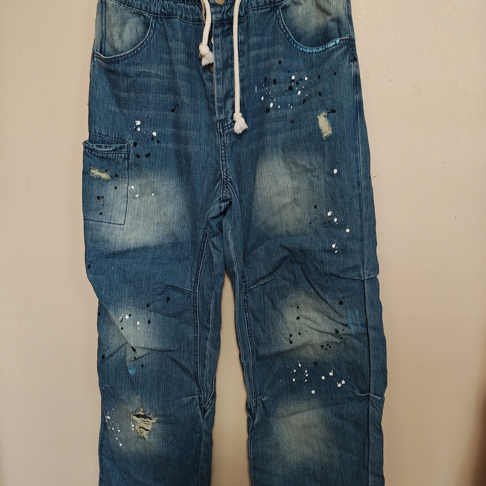 Easel Relaxed Denim with Artistic Distressing